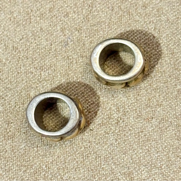 Two Brighton Hearts spacers in Silver-gold Narrow silver beads with gold hearts - Picture 4 of 8